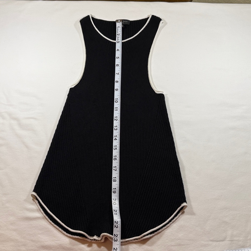 Rag & Bone Black Knit Tank with White Edges - Picture 5 of 6
